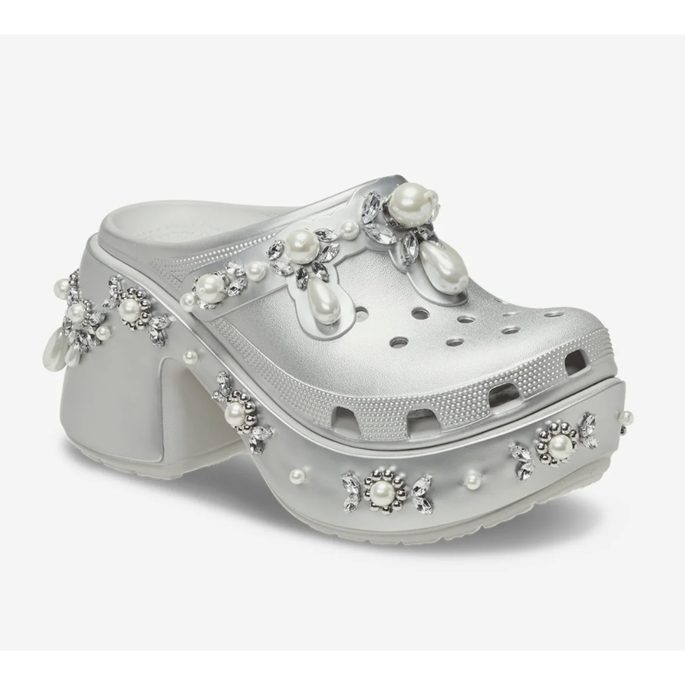 Crocs Siren Clog Simone Rocha Silver (men's sizing)